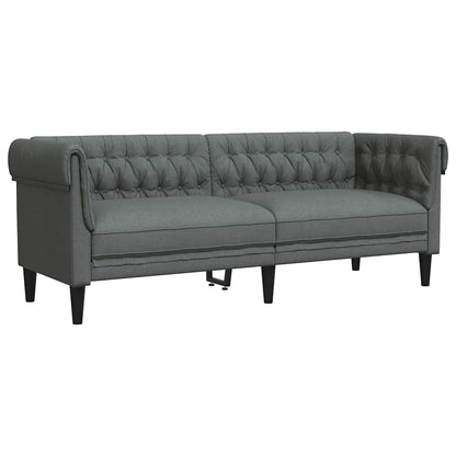 Living Room Couch 2 pcs Dark Grey 201.5 x 74.5 x 74.5 cm Fabric