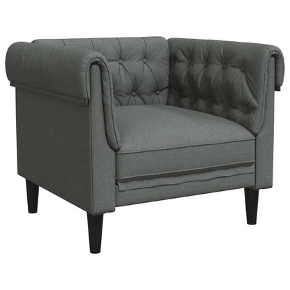 Living Room Couch 3 pcs Dark Grey 201.5 x 74.5 x 74.5 cm Fabric