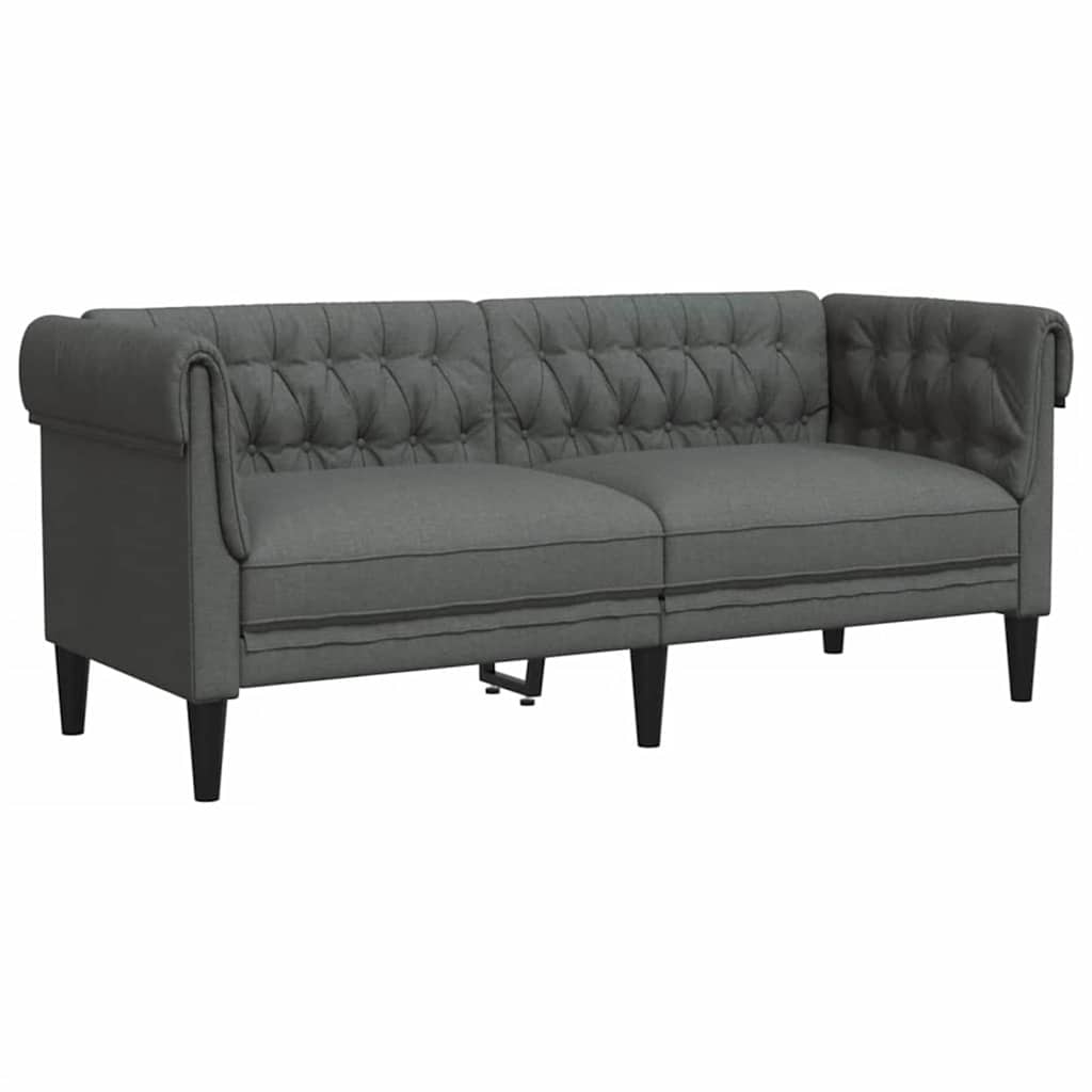 Living Room Couch 3 pcs Dark Grey 201.5 x 74.5 x 74.5 cm Fabric