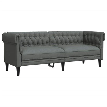 Living Room Couch 3 pcs Dark Grey 201.5 x 74.5 x 74.5 cm Fabric