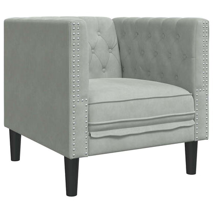 Living Room Couch 3 pcs Light Grey 194 x 74.5 x 70.5 cm Velvet