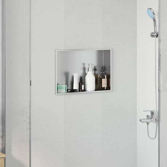 Shower Niche Silver 45 x 30 x 9.5 cm Stainless Steel