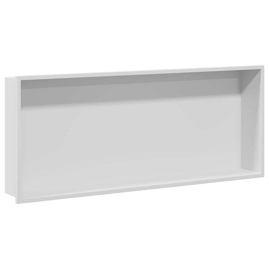 Shower Niche White 75 x 30 x 9.5 cm Stainless Steel