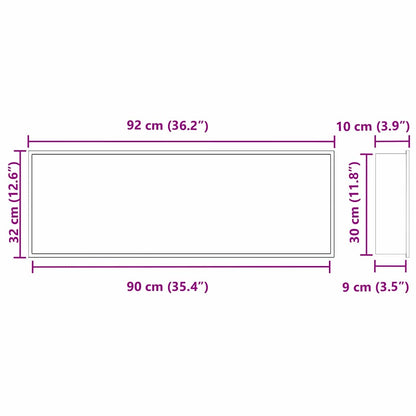 Shower Niche White 90 x 30 x 9.5 cm Stainless Steel