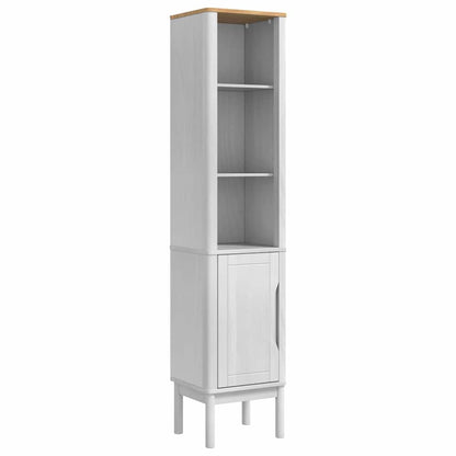 Bathroom Tall Cabinet with Shelf FLORO White 35 x 30 x 160 cm