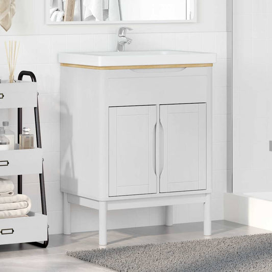 Bathroom Sink Cabinet FLORO White 60 x 40 x 80 cm