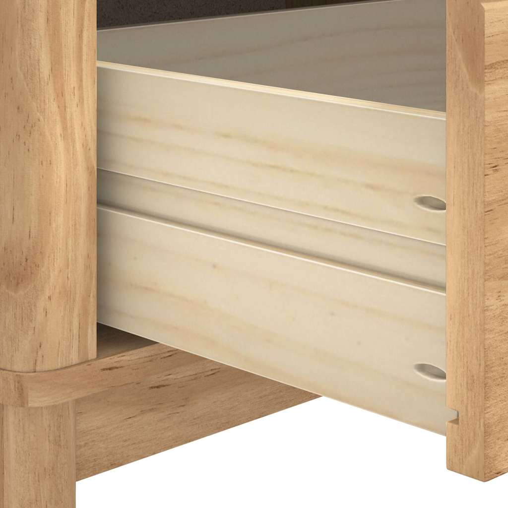 Hallway Bench FLORO Wax Brown 115 x 40 x 45 cm Solid Pine Wood