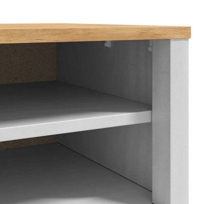 Hallway Bench FLORO White 115 x 40 x 45 cm Solid Pine Wood