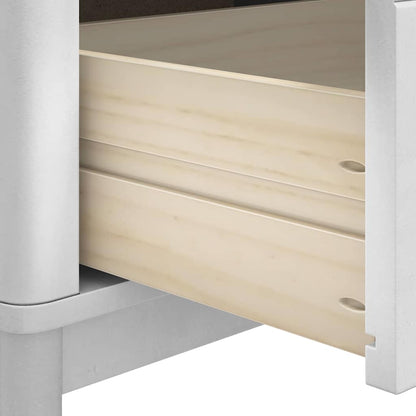 Hallway Bench FLORO White 115 x 40 x 45 cm Solid Pine Wood