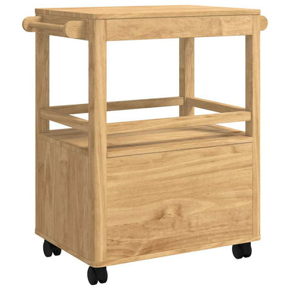 Kitchen Trolley FLORO Wax Brown 72.5 x 45 x 80 cm