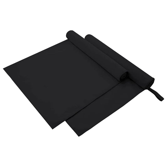 Sports Towels 2 pcs Black 180 x 90 cm