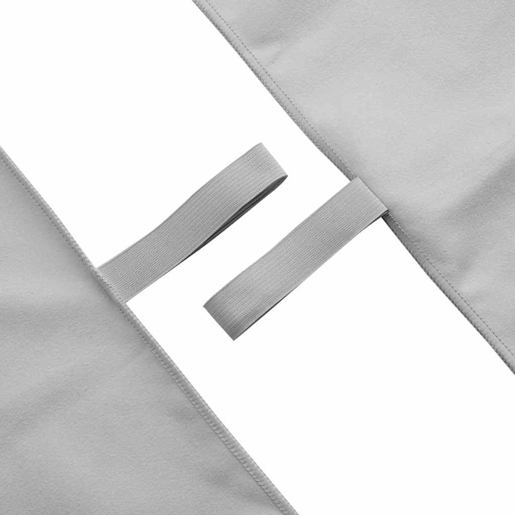 Sports Towels 2 pcs Grey 140 x 70 cm Polyester and polyamide