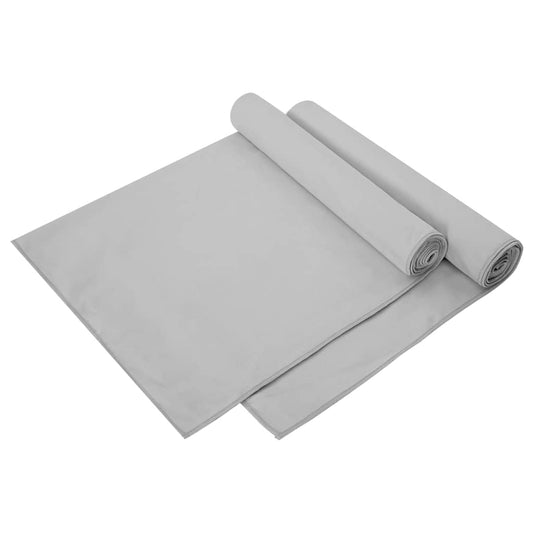 Sports Towels 2 pcs Grey 140 x 70 cm
