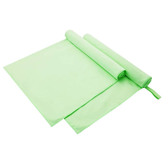 Sports Towels 2 pcs Green 180 x 90 cm