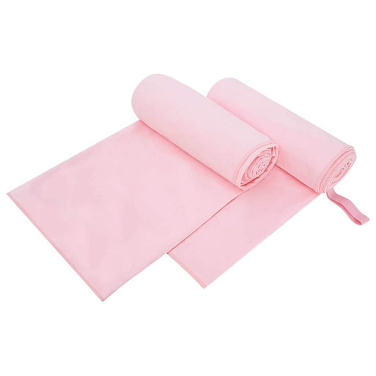 Sports Towels 2 pcs Pink 200 x 100 cm