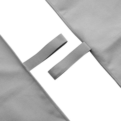 Sports Towel Set 2 pcs Dark grey Fabric