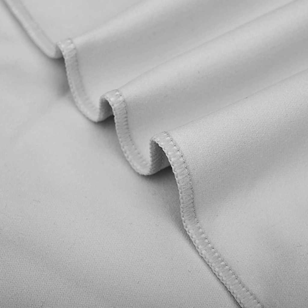 Sports Towel Set 2 pcs Grey Fabric