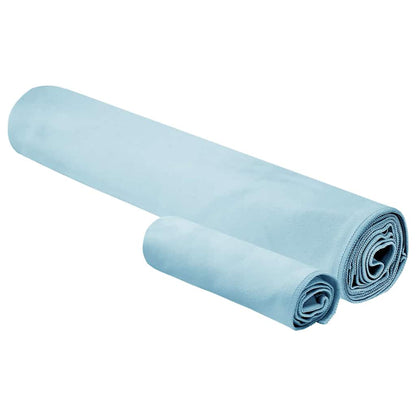 Sports Towel Set 2 pcs Blue 50 x 30 cm, 200 x 100 cm