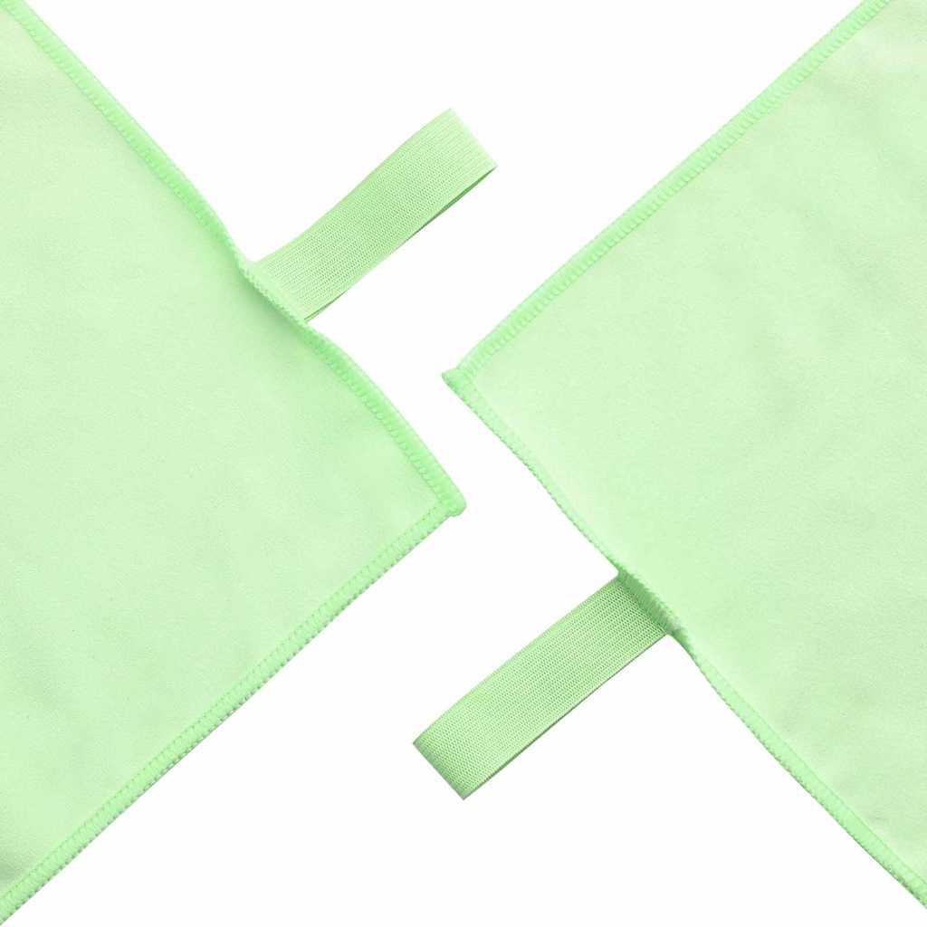 Sports Towel Set 2 pcs Green Fabric