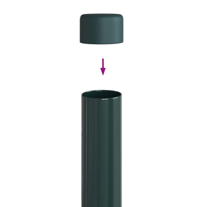 Fence Post 12 pcs Green 60 cm Powder-coated steel