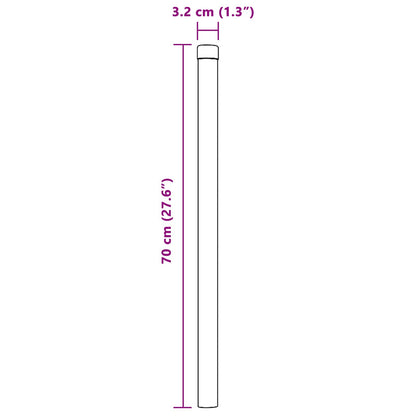 Fence Post 12 pcs Green 70 cm Powder-coated steel