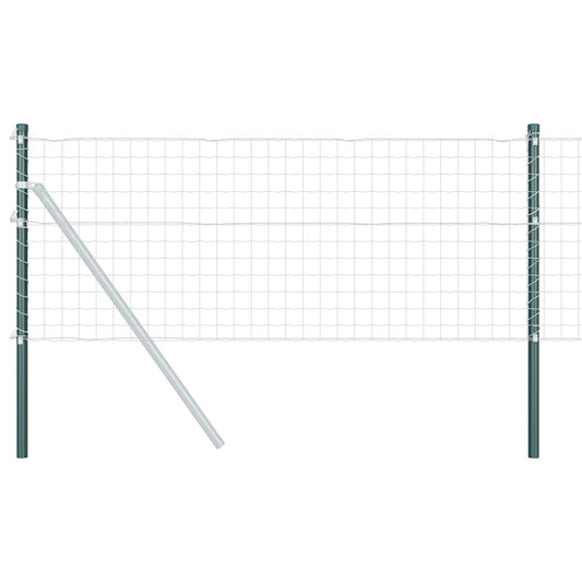 Fence Post 2 pcs Green 100 cm Powder-coated steel