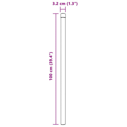 Fence Post 12 pcs Green 100 cm Powder-coated steel