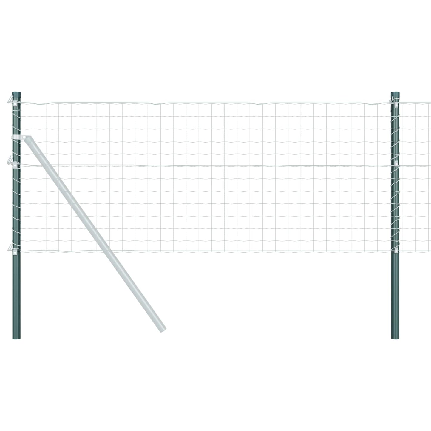 Fence Post 12 pcs Green 120 cm Powder-coated steel