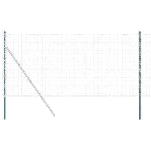 Fence Post 2 pcs Green Powder-coated steel
