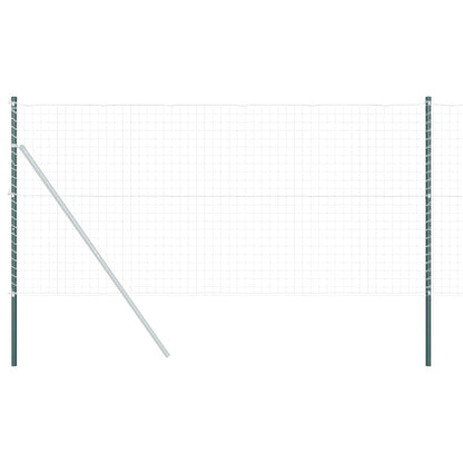 Fence Post 2 pcs Green Powder-coated steel