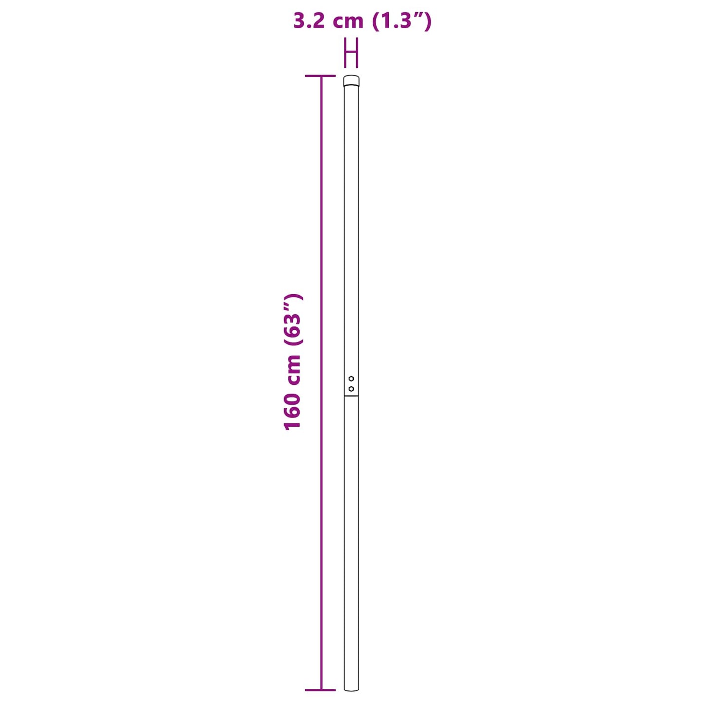Fence Post 2 pcs Green Powder-coated steel
