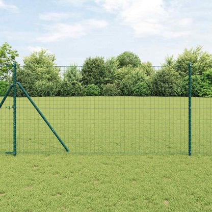 Fence Post 2 pcs Green Powder-coated steel