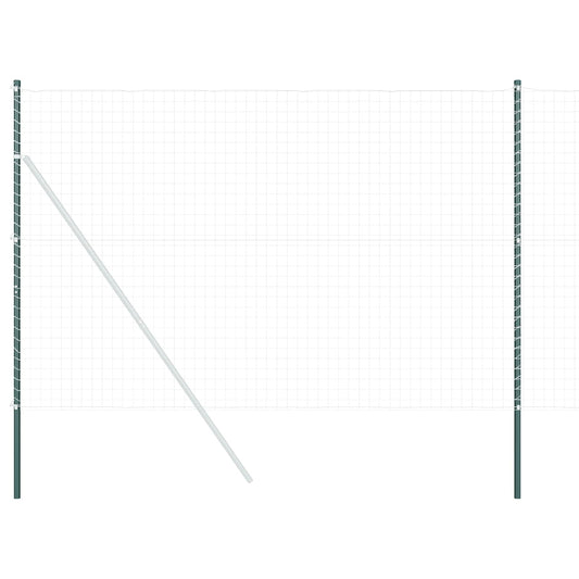 Fence Post 2 pcs Green Powder-coated steel