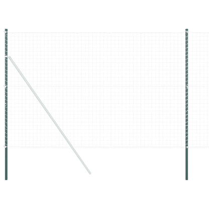 Fence Post 12 pcs Green Powder-coated steel