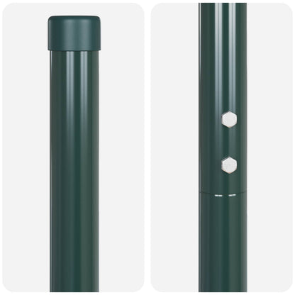 Fence Post 2 pcs Green Powder-coated steel