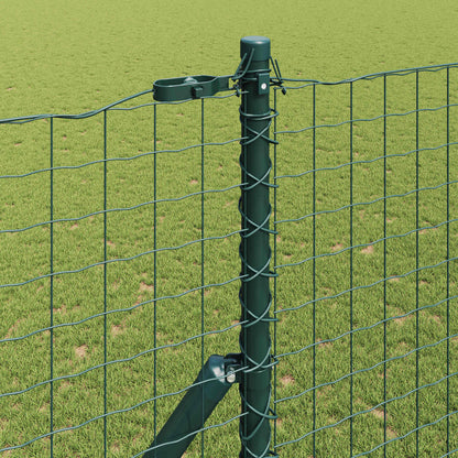 Fence Post 2 pcs Green Powder-coated steel