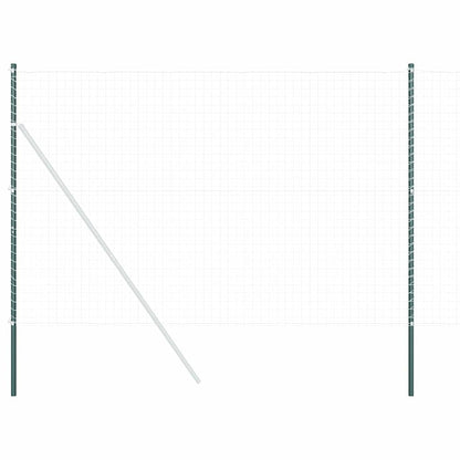 Fence Post 12 pcs Green Powder-coated steel