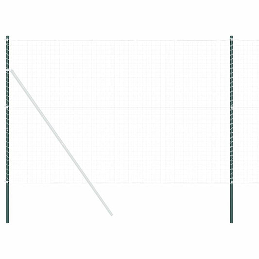 Fence Post 12 pcs Green Powder-coated steel