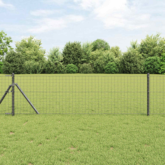 Fence Post 2 pcs Grey 70 cm Powder-coated steel