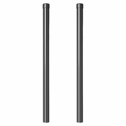 Fence Post 2 pcs Grey 80 cm Powder-coated steel