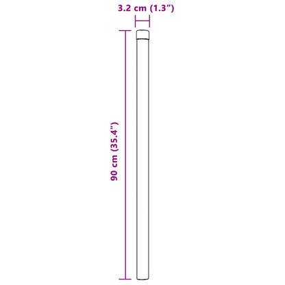 Fence Post 12 pcs Grey 90 cm Powder-coated steel