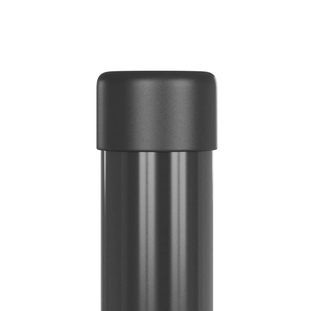 Fence Post 12 pcs Grey 110 cm Powder-coated steel