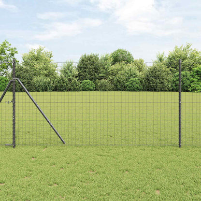 Fence Post 2 pcs Grey Powder-coated steel