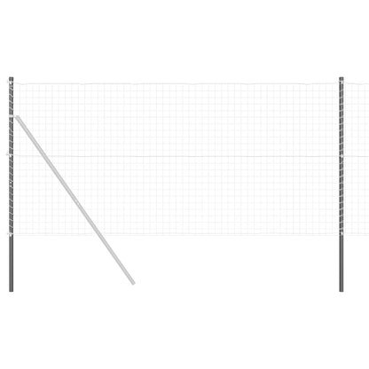 Fence Post 12 pcs Grey Powder-coated steel
