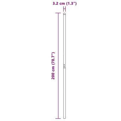 Fence Post 12 pcs Grey Powder-coated steel