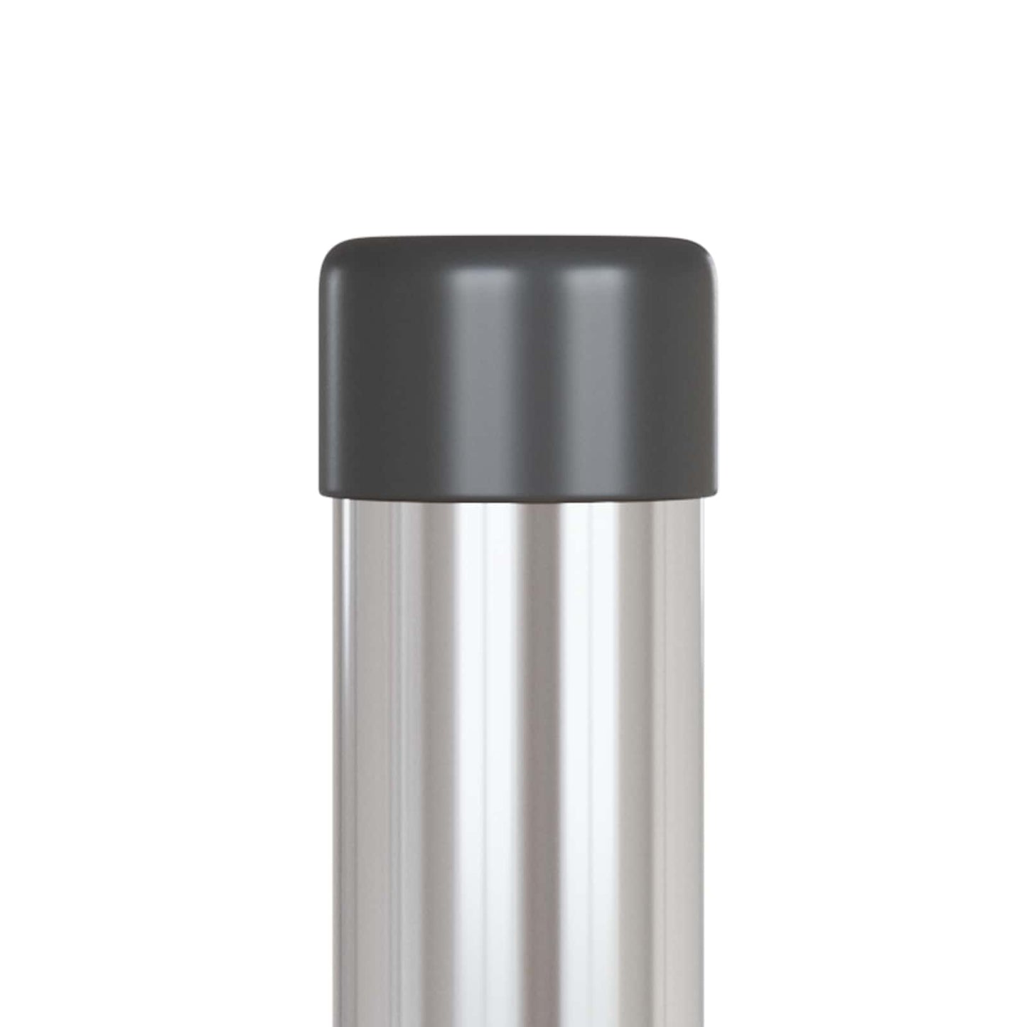Fence Post 2 pcs Silver 50 cm Powder-coated steel