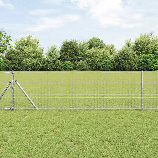 Fence Post 2 pcs Silver 80 cm Powder-coated steel