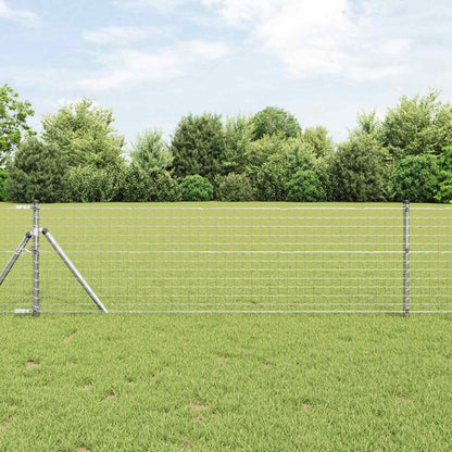 Fence Post 12 pcs Silver 80 cm Powder-coated steel