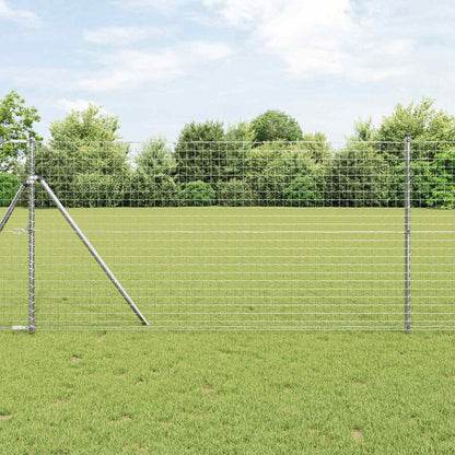 Fence Post 12 pcs Silver Powder-coated steel