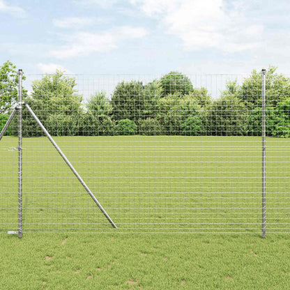 Fence Post 12 pcs Silver Powder-coated steel
